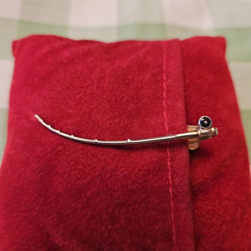 Vgt Hickok Tie Clip Stick W/ Black Stone @ End Marked 2" Long
